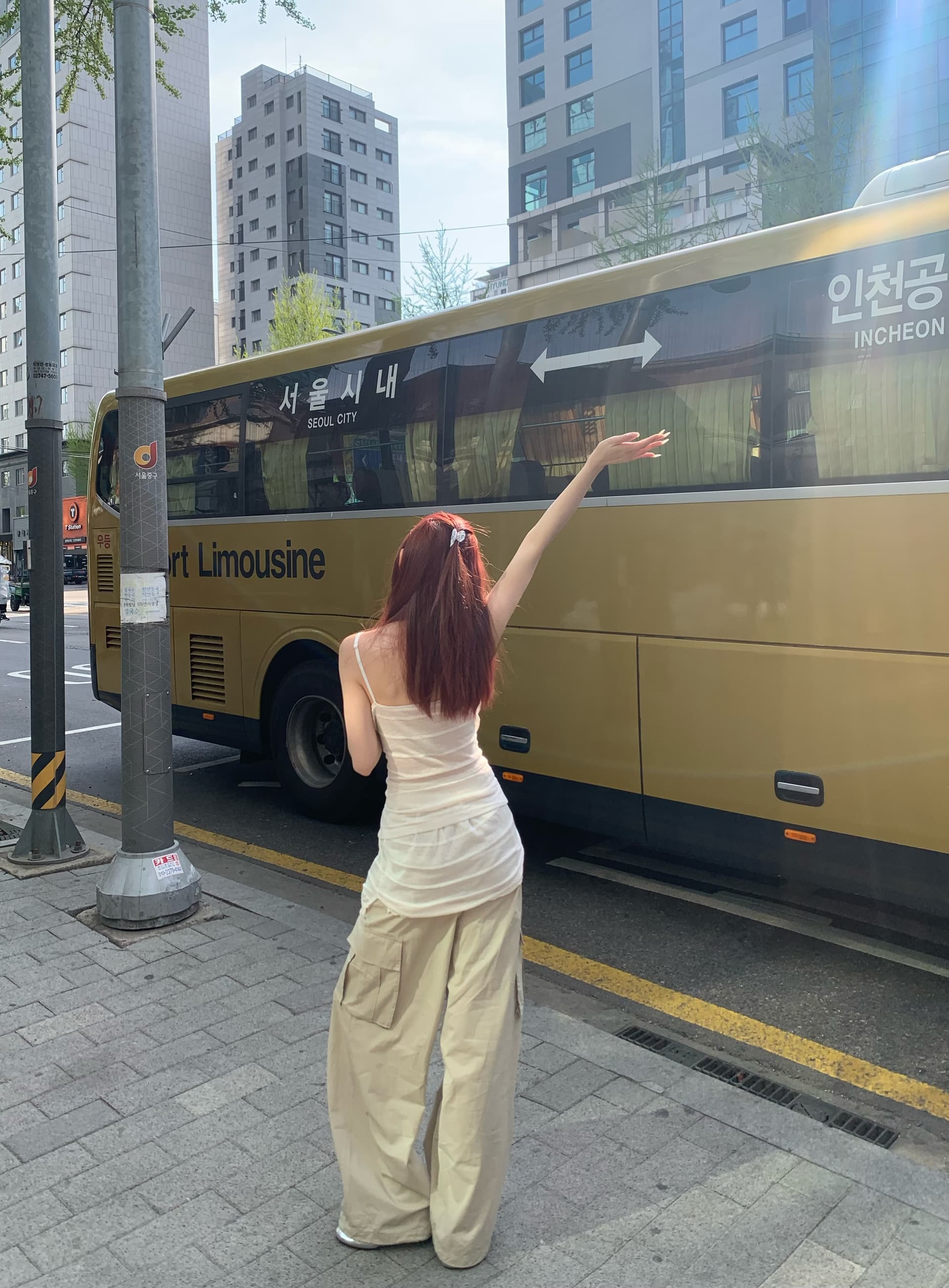 느슨함 센스 한국 스타일 레이스 캐미솔 랩스커트팬츠 드레스 스트레이트 넓은 다리 3 차원 자르기 캐주얼 바지 세트 상세 이미지 24