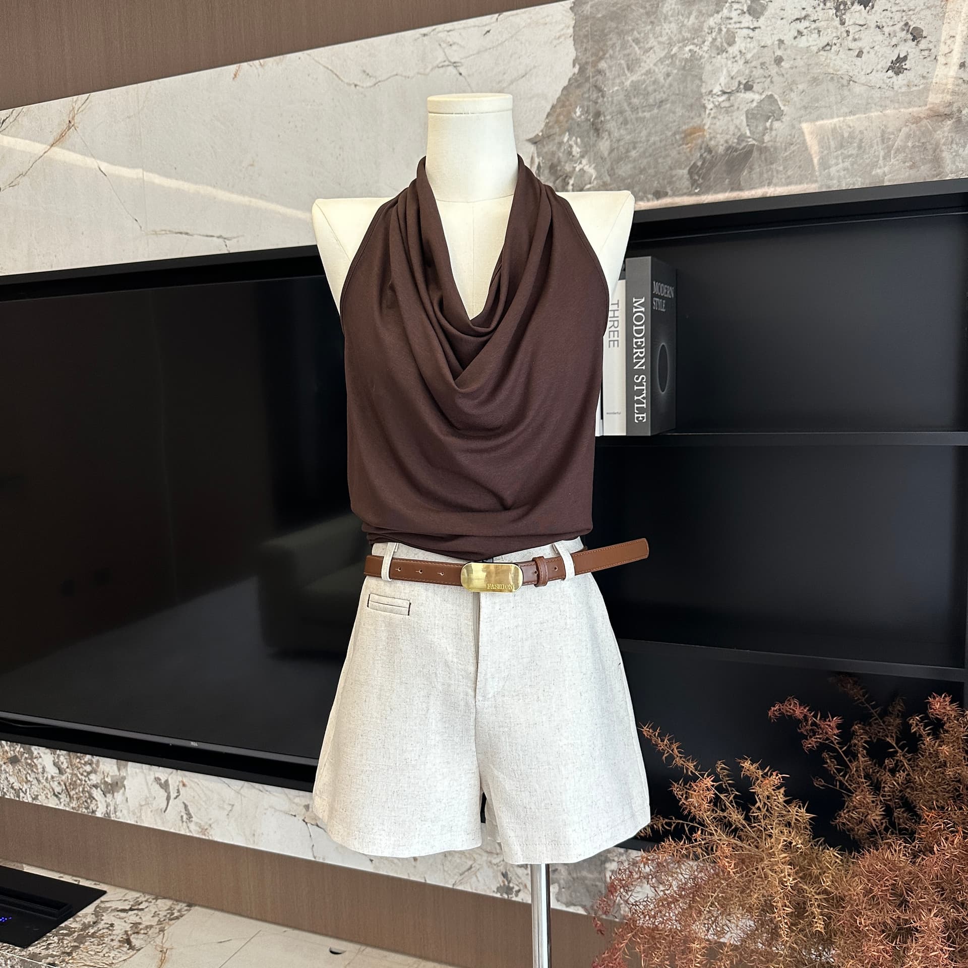 yoli 장 宥 이익 구름 제직 꿈 흔들다 칼라 행침 목 맨위 여성 여름 백리스 디자인 센스 작은 대중 품격 조끼 상세 이미지 13