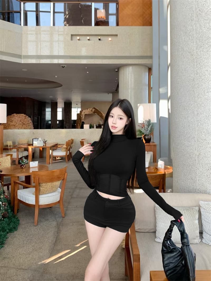 실사 정가 순수한 욕망 섹시함 인사이드 가져 가라. 몸매 가꾸기 슬림해 보이는 만나는 패치워크 망사 고급 센스 맨위 펭 넓적 다리 반바지 상세 이미지 16