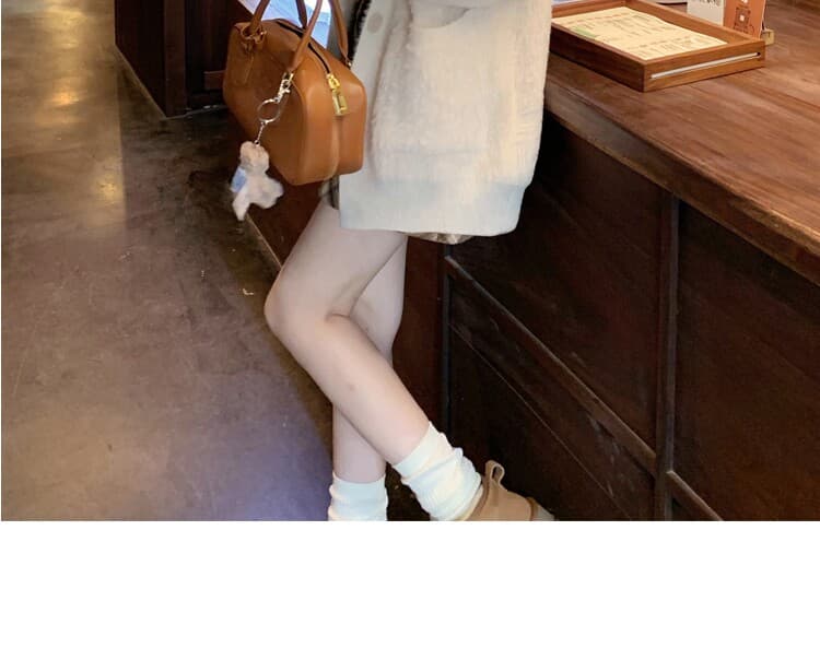 주 대 큰 부드러움 찹쌀 느긋한 밍크 플리스 스웨터 여성 코트 가을 겨울 루즈핏 두꺼운 부드러운 우유 fufu 니트 오픈 가디건 상세 이미지 9