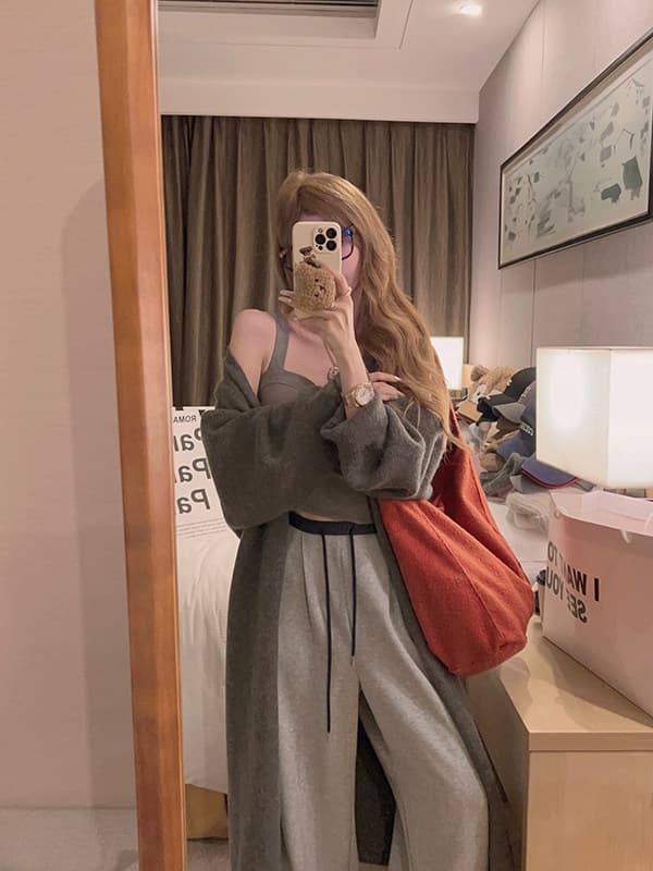 yukiss 느긋한 대 이불 세련된 센스 롱 코트 두꺼운 큰 머리카락 외투 상세 이미지 68