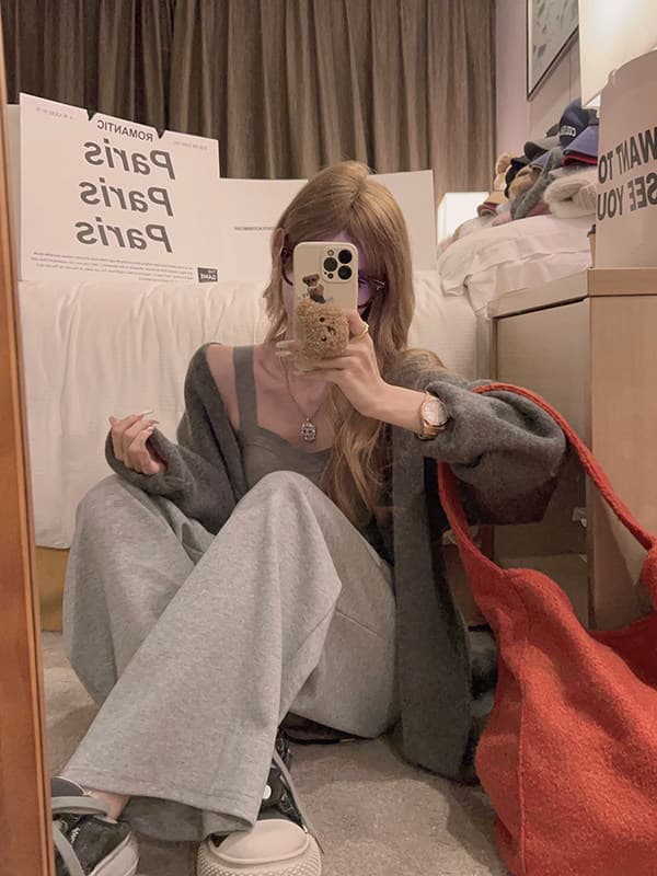 yukiss 느긋한 대 이불 세련된 센스 롱 코트 두꺼운 큰 머리카락 외투 상세 이미지 77