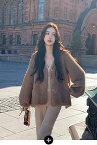 achi 대 또한 수영장 lp 천 골드 센스 양모 꽈배기 니트 넓은 다리 캐주얼 바지 여성 하이웨이스트 긴 바지 스트레이트 팬츠 상세 이미지 10