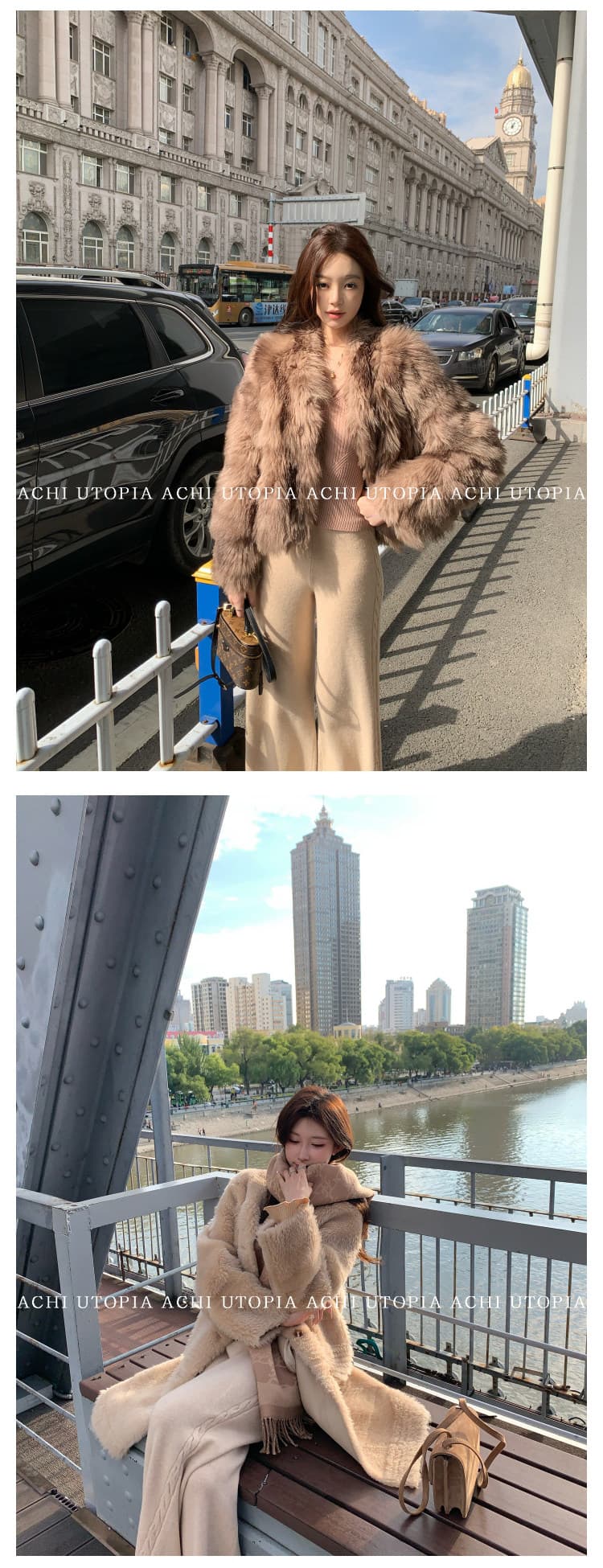 achi 대 또한 수영장 lp 천 골드 센스 양모 꽈배기 니트 넓은 다리 캐주얼 바지 여성 하이웨이스트 긴 바지 스트레이트 팬츠 상세 이미지 45