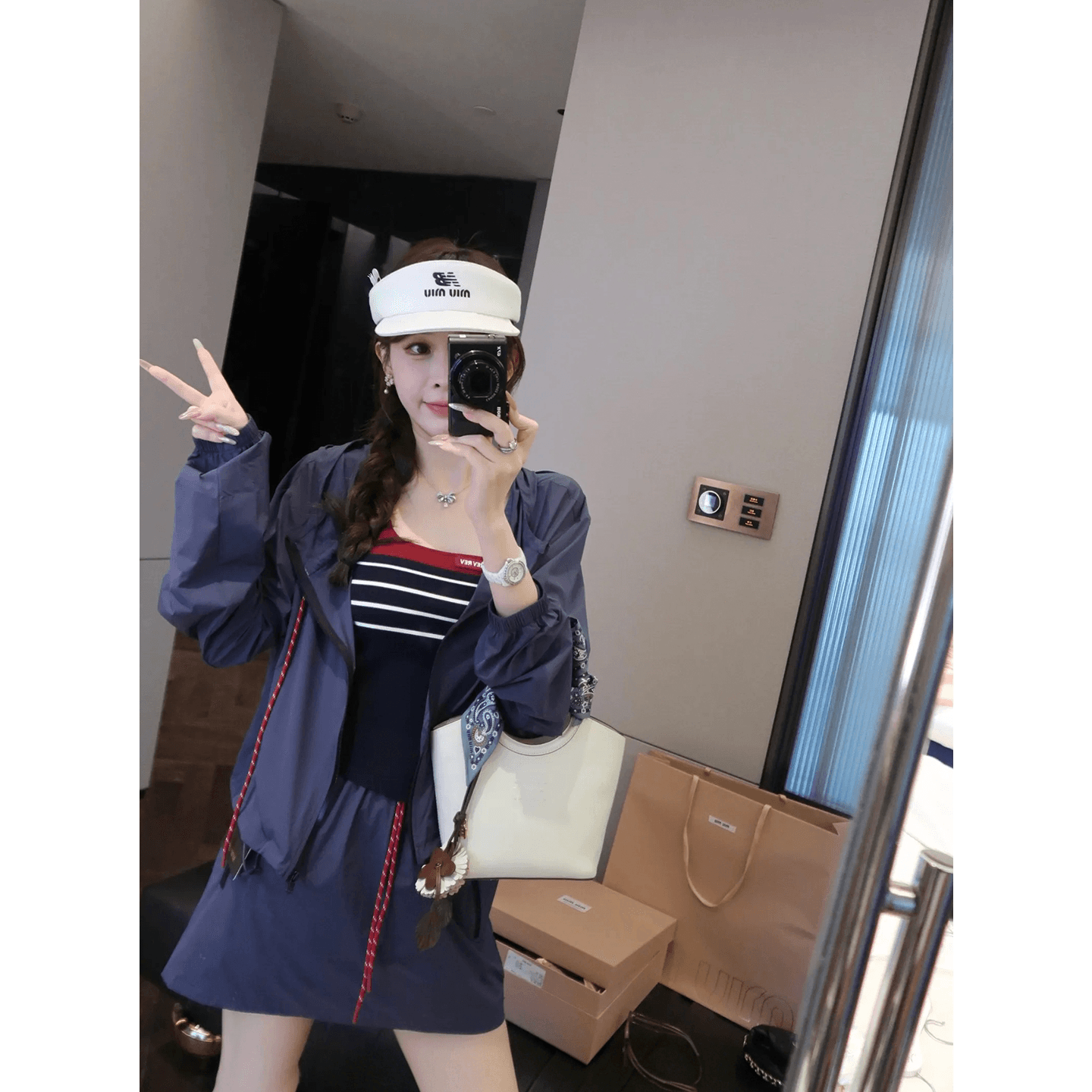 수영하다 사슴 사슴 패션 후드 자외선 차단 의류 캐주얼 스포츠 슈트 여성 여름 반신 치마바지 투피스 세트 이미지 6