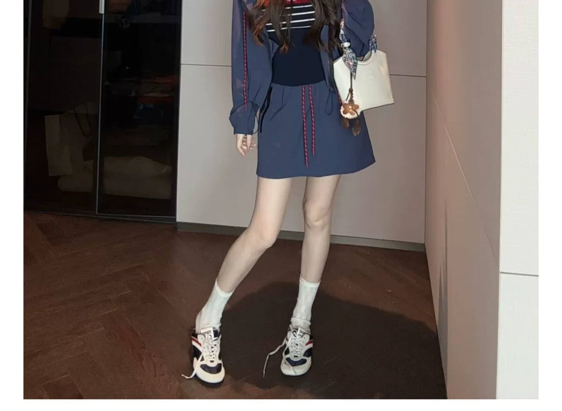 수영하다 사슴 사슴 패션 후드 자외선 차단 의류 캐주얼 스포츠 슈트 여성 여름 반신 치마바지 투피스 세트 상세 이미지 3