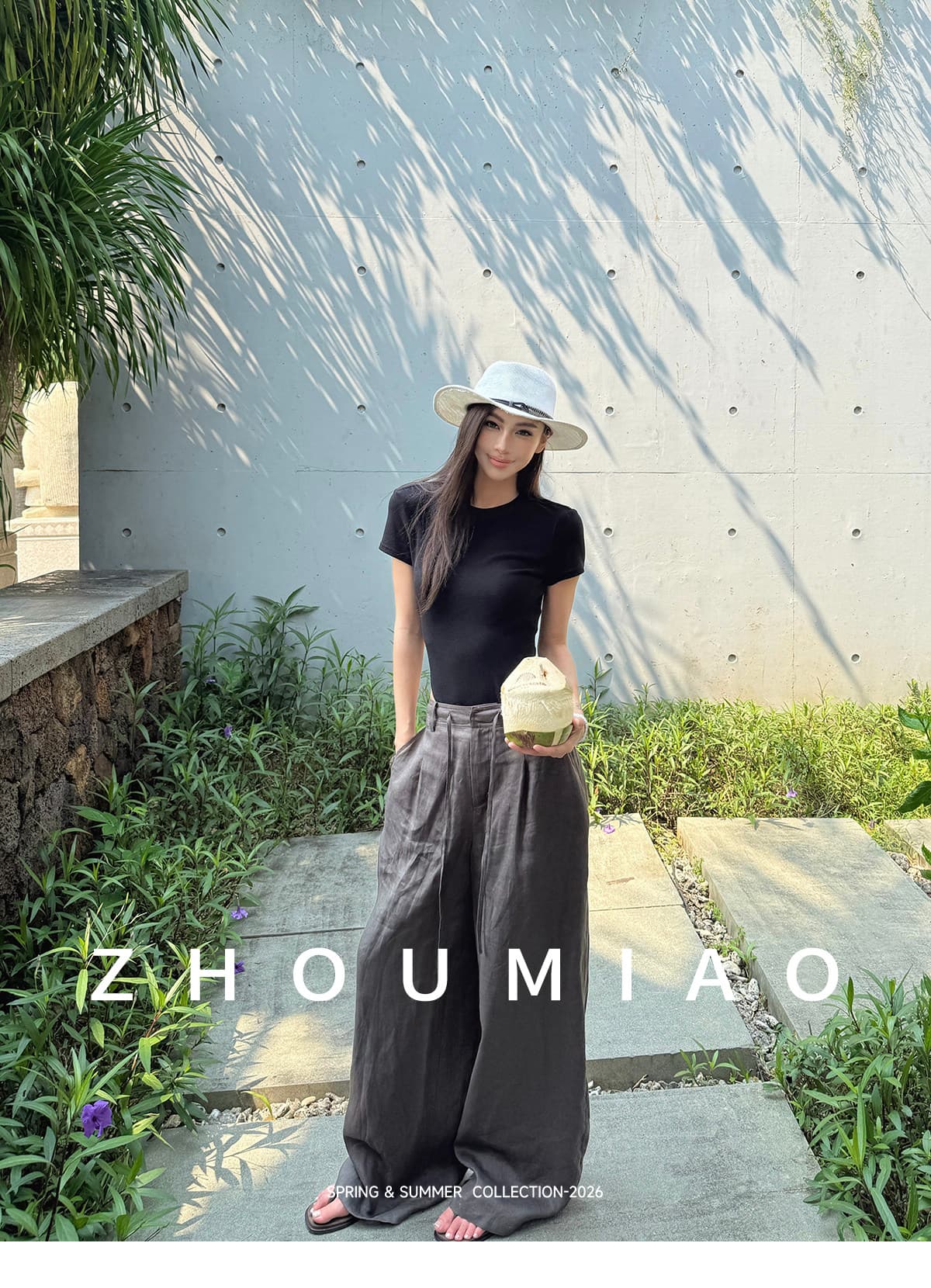 주 淼 zhoumiao 오래된 돈 영구하다 럭셔리 라이 경기 서울 넓은 다리 슬랙스 아마 셔츠 세트 여성 상세 이미지 20