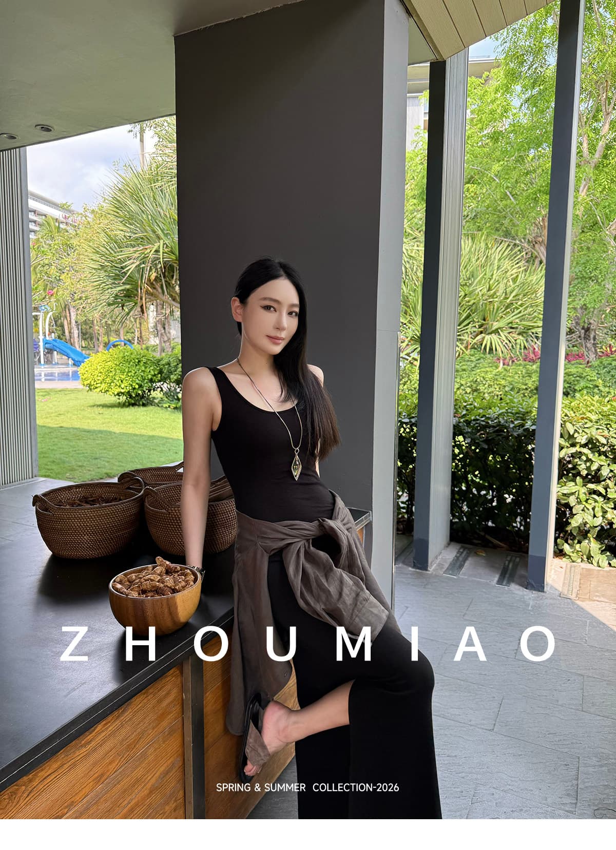 주 淼 zhoumiao 오래된 돈 영구하다 럭셔리 라이 경기 서울 넓은 다리 슬랙스 아마 셔츠 세트 여성 상세 이미지 32