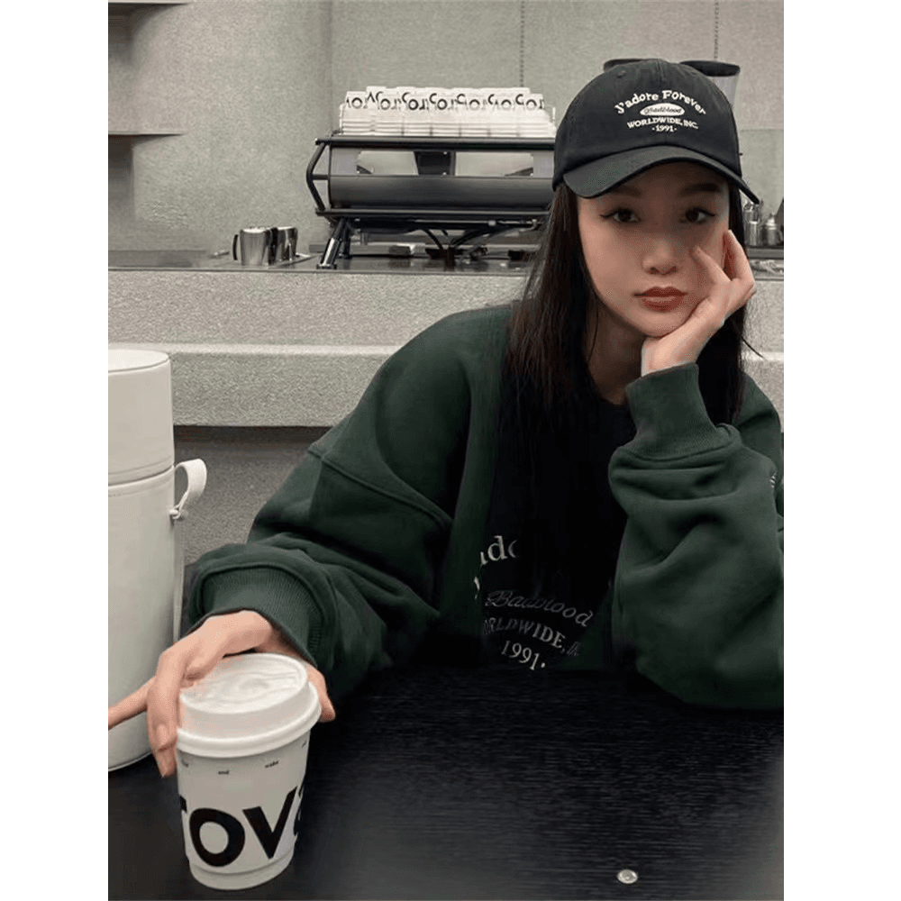 새로운 2026 서비스 세트 여성 봄 가을 새로운 루즈핏 슬림해 보이는 패션 후드티 캐주얼 투피스 세트 상세 이미지 4