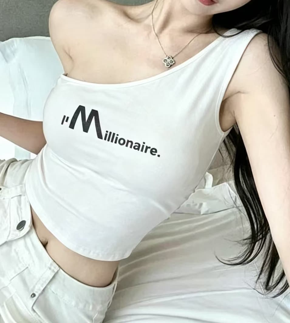 검정색 비스듬한 어깨 쇄골 캐미솔 여름 외출용 몸매 가꾸기 오프숄더 맨위 핫걸 바람 작은 대중 미니멀리즘 디자인 센스 상세 이미지 2