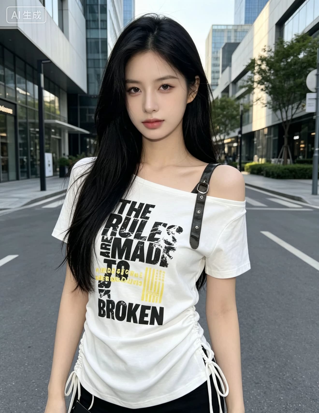 보트넥 이슬 비스듬한 어깨 반팔 티셔츠 몸매 가꾸기 작은 셔츠 여성 2026 여름 새로운 특별 아름다운 꼬집기 허리 짧은 맨위