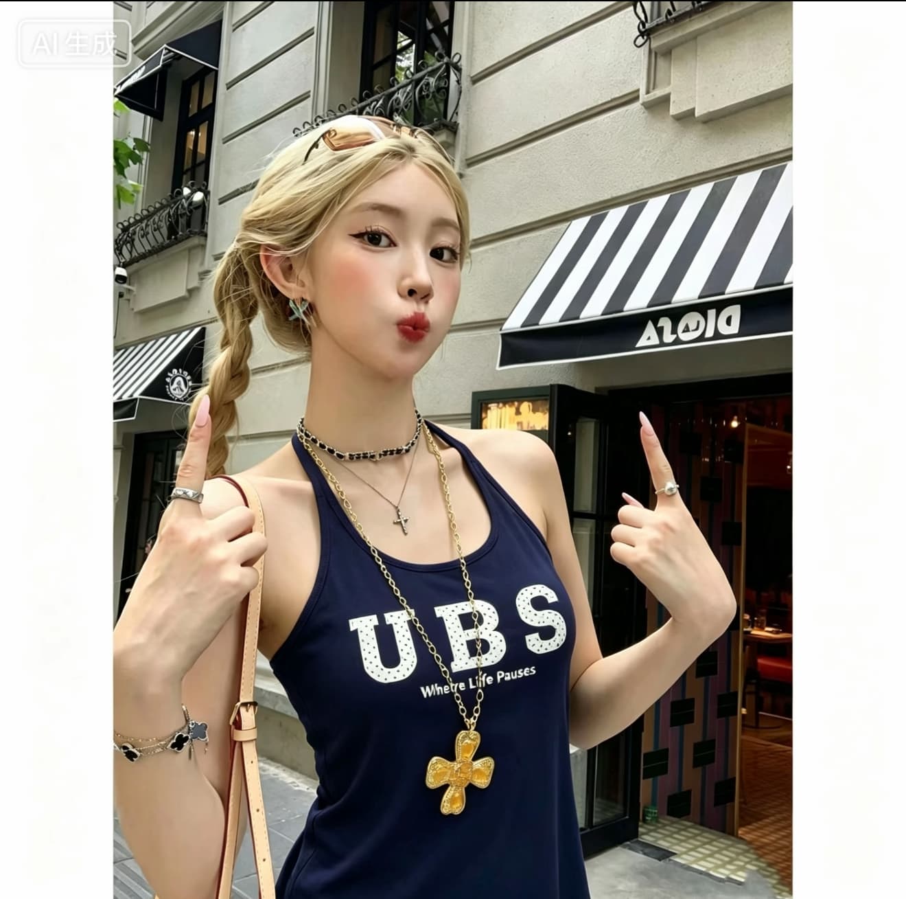 2026 년 패션 여름 한 스타일 알파벳 프린트 조끼 여성 몸매 가꾸기 쇼트 스타일 슬립 맨위 핫걸 바람 상세 이미지 3