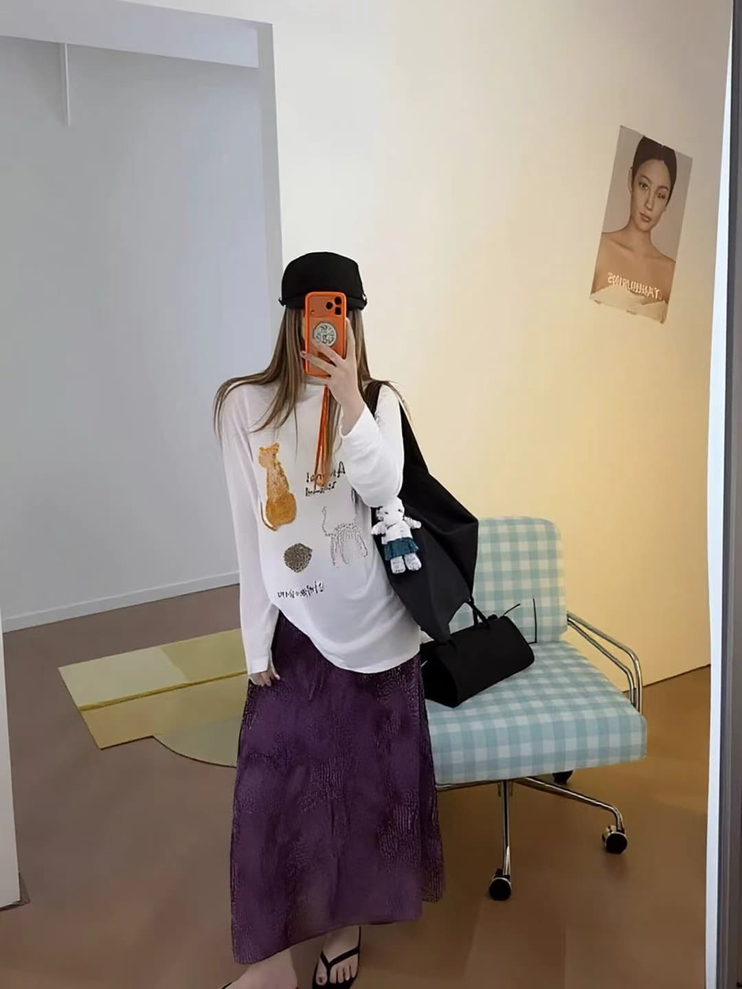 한국 동대문 여름 새로운 만화 프린트 루즈핏 슬림해 보이는 느긋한 얇은 스타일 자외선 차단 블라우스 티셔츠 여성 셔츠 상세 이미지 4