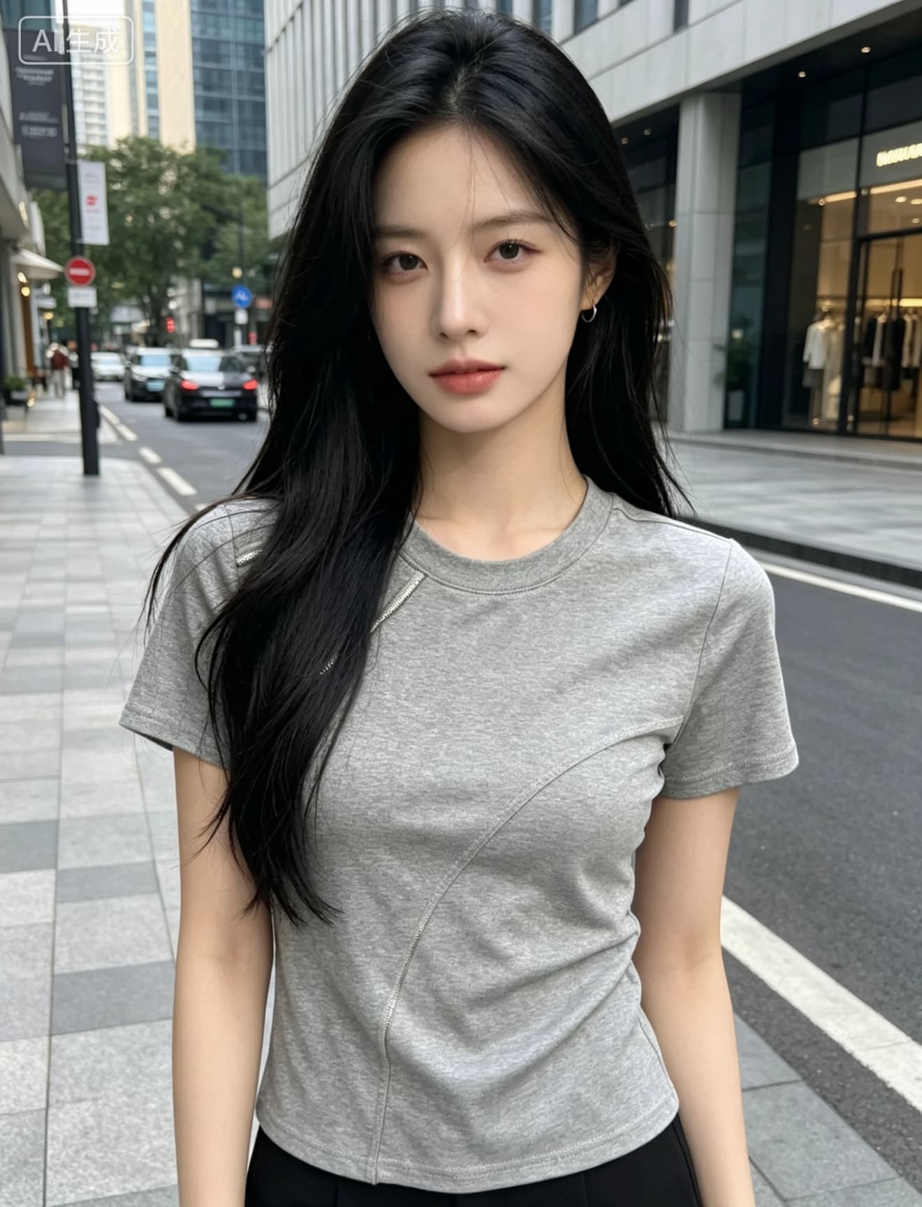 2026 년 열세 개 무거운 작업 새로운 핫걸 다용도 무거운 작업 슬림해 보이는 반팔 티셔츠 짧은 맨위 상세 이미지 4
