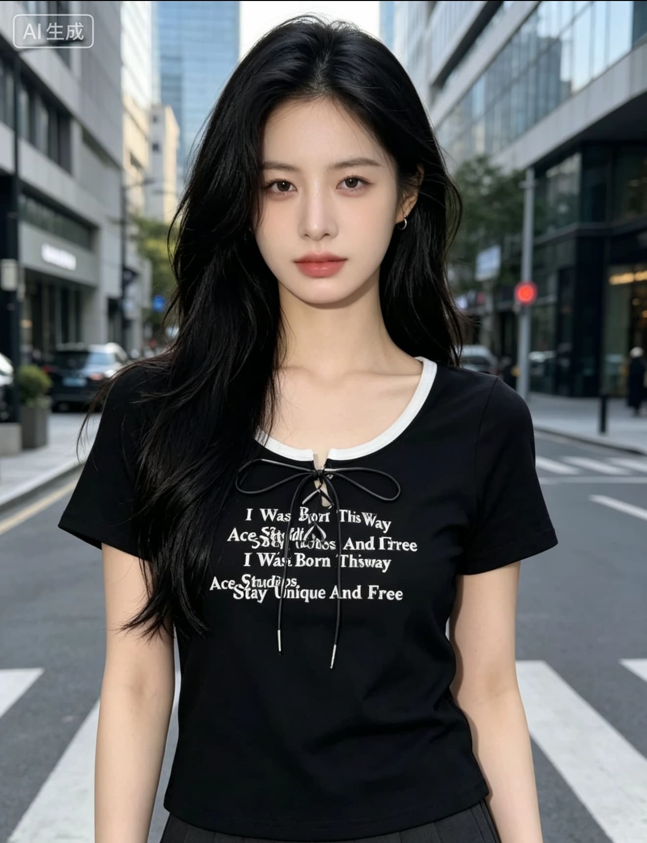 열세 개 2026 여름 새로운 한국 스타일 알파벳 프린트 반팔 면 티셔츠 여성 핫걸 몸매 가꾸기 슬림해 보이는 맨위 이미지 3