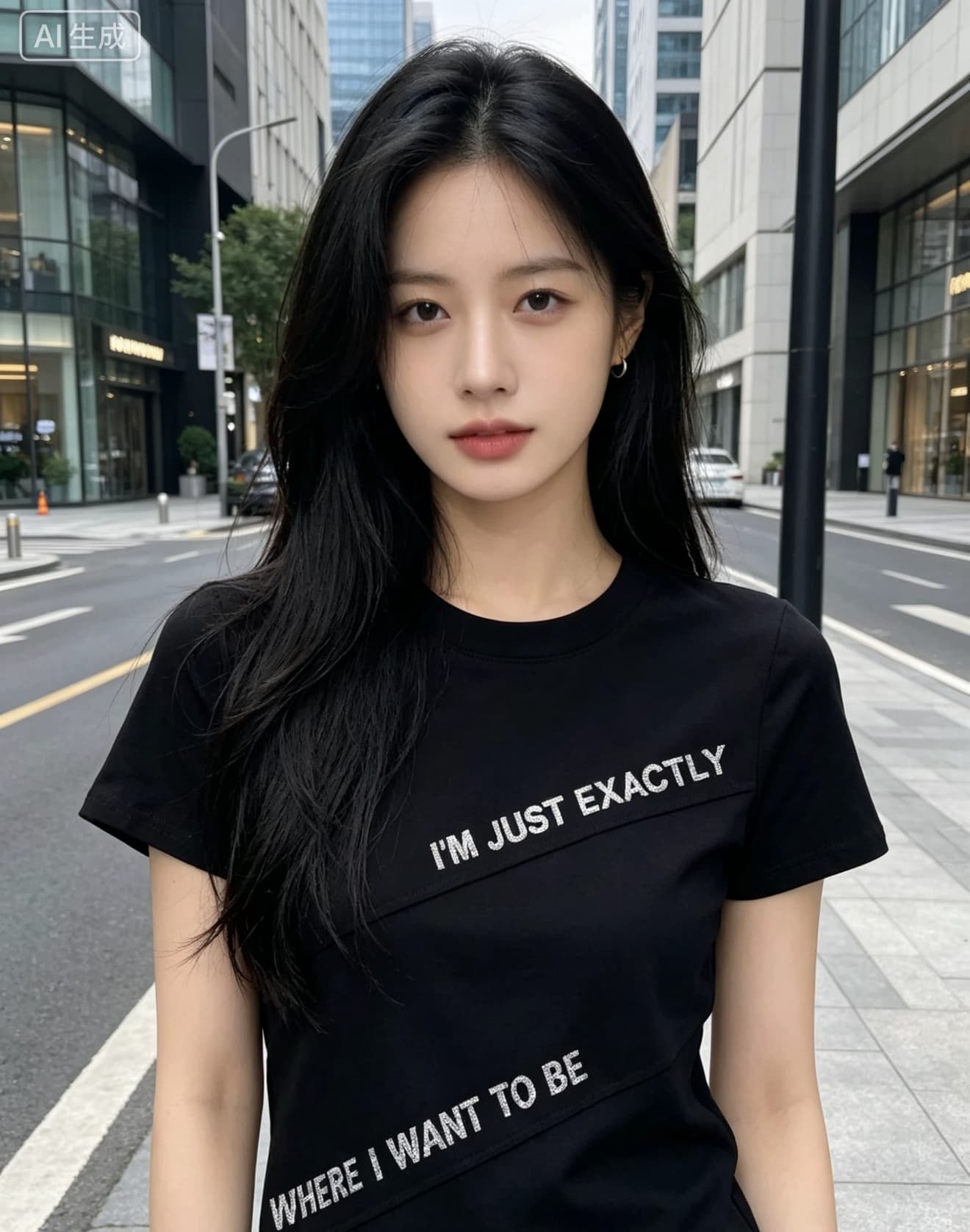 패션 미니멀리즘 알파벳 프린트 반팔 몸매 가꾸기 맨위 트렌디 2026 여름 새로운 쇼트 스타일 캐주얼 다용도 티셔츠 여성 이미지 2