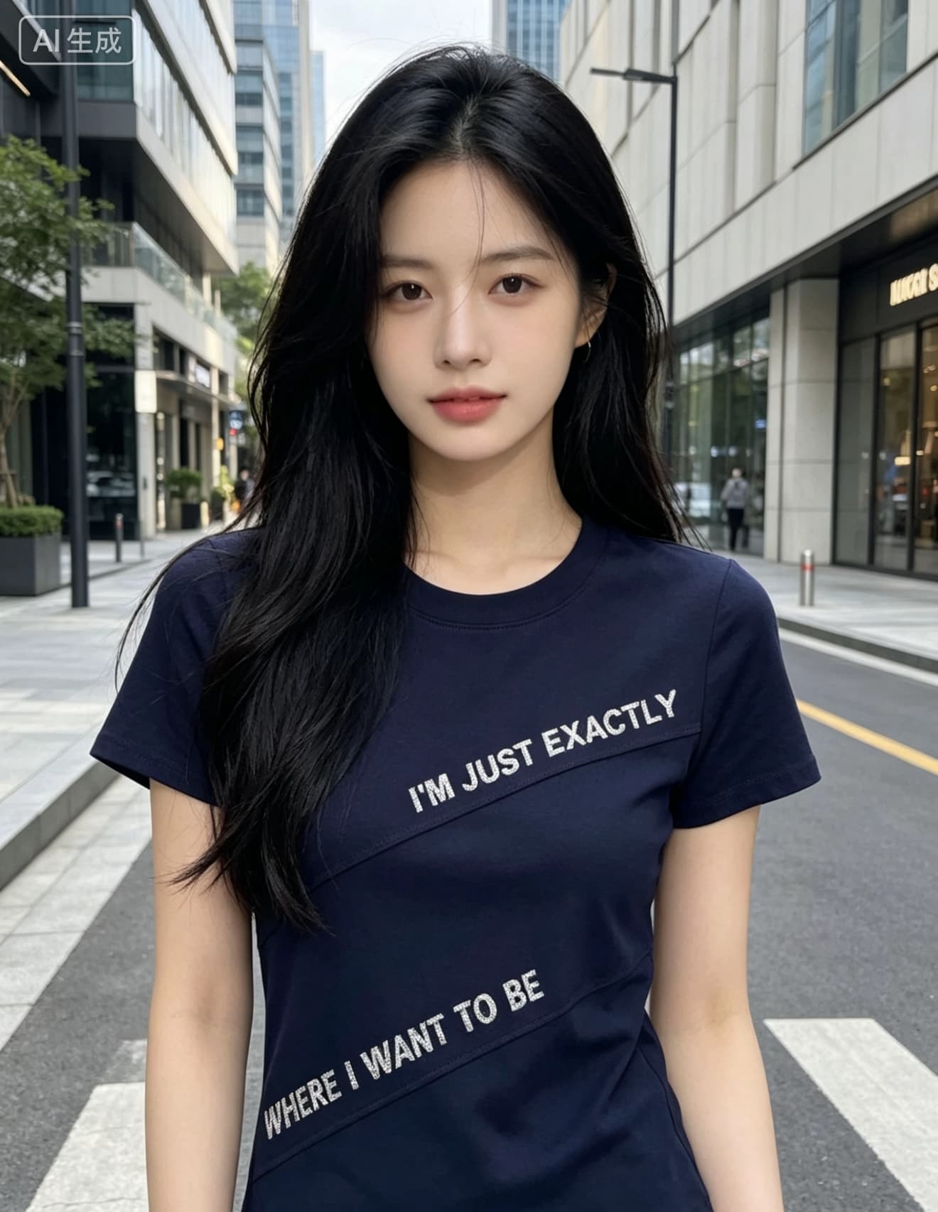 패션 미니멀리즘 알파벳 프린트 반팔 몸매 가꾸기 맨위 트렌디 2026 여름 새로운 쇼트 스타일 캐주얼 다용도 티셔츠 여성 이미지 4
