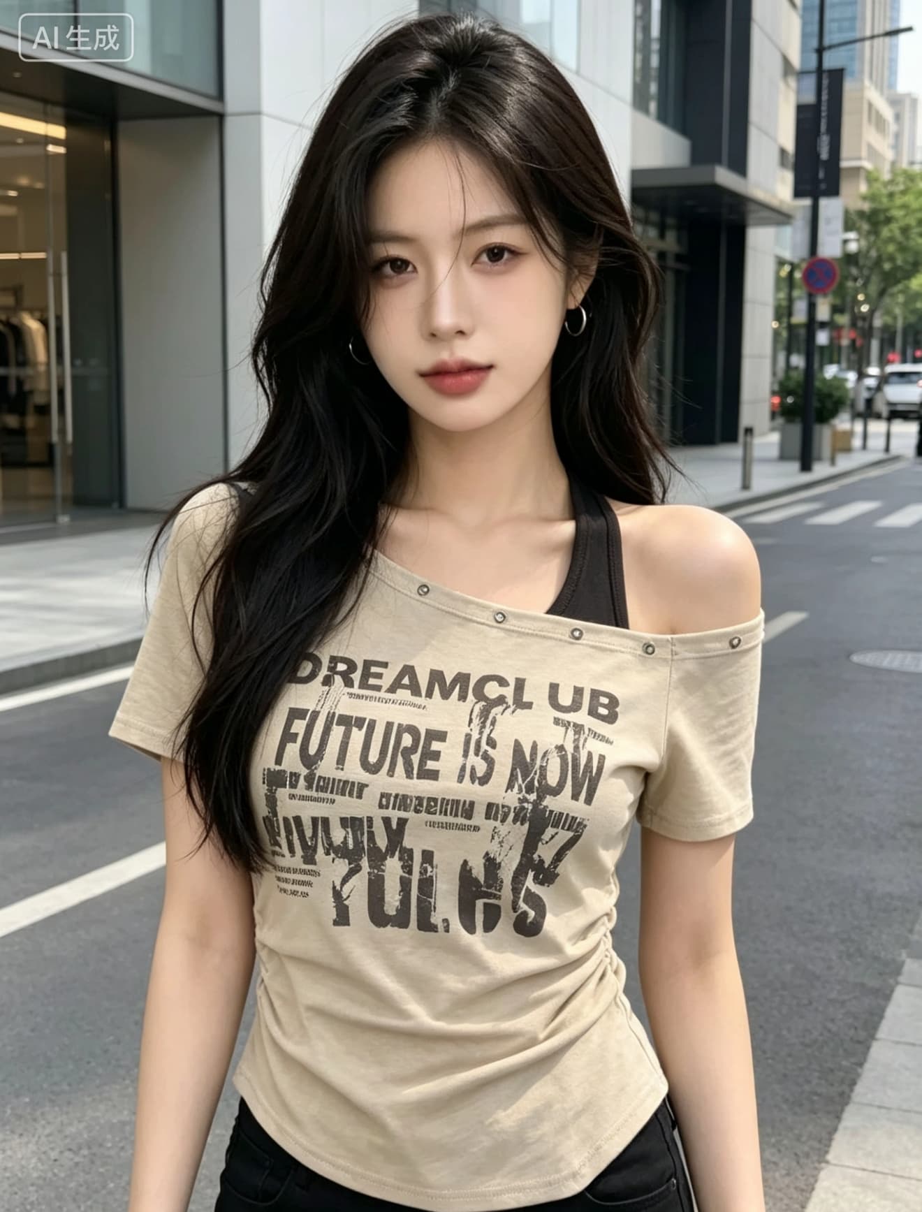 아메리칸 핫걸 바람 알파벳 프린트 반팔 티셔츠 여성 2026 여름 새로운 순수한 욕망 몸매 가꾸기 슬림해 보이는 맨위 ins 상세 이미지 5