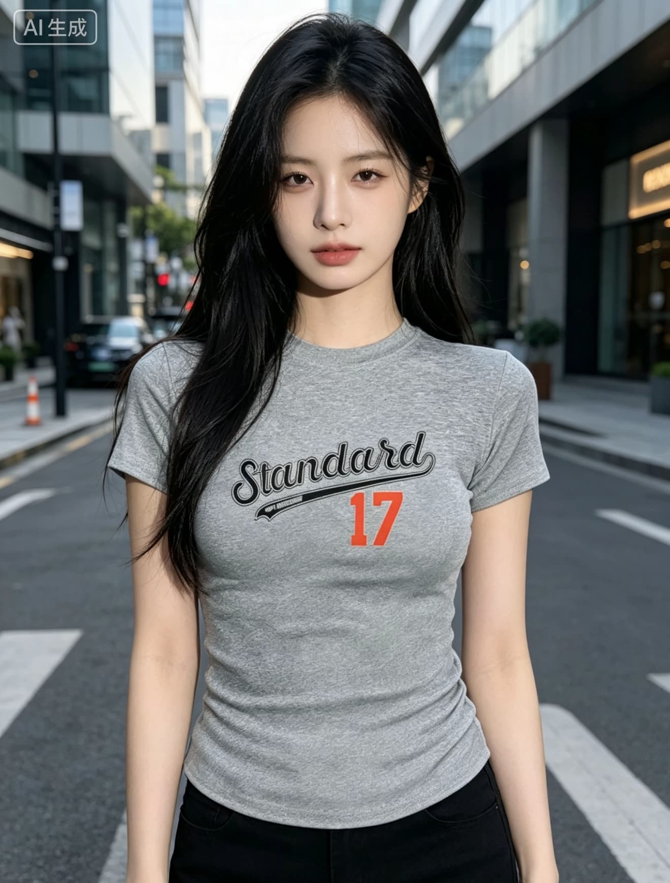 2026 여름 핫걸 알파벳 몸매 가꾸기 슬림해 보이는 쇼트 스타일 긍정적 인 어깨 의류 여성 아메리칸 허리 수축 타이트 반팔 티셔츠 상세 이미지 3