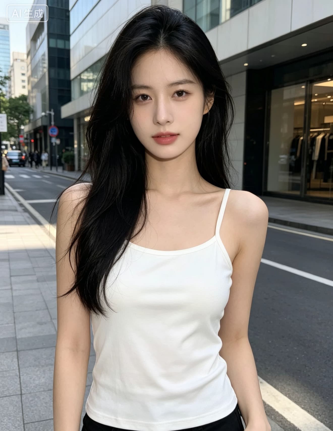 화이트 기초 섹션 캐미솔 여름 인사이드 가져 가라. 유물 순수한 욕망 바람 몸매 가꾸기 슬림해 보이는 핫걸 민소매 맨위 상세 이미지 5