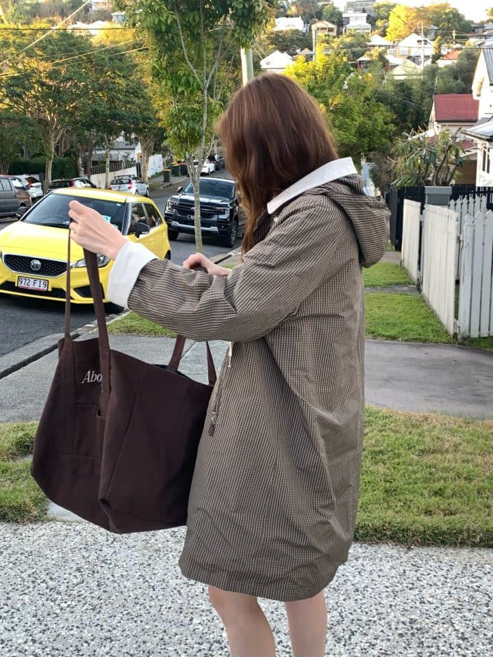 있음 선적 한국 chic 가을 새로운 작은 대중 디자인 센스 양성 및 음성 둘 착용 후드 바람막이 여성 코트 상세 이미지 9
