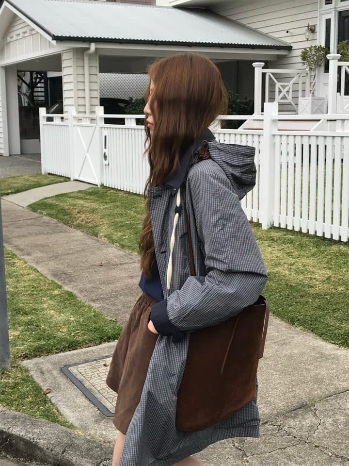 있음 선적 한국 chic 가을 새로운 작은 대중 디자인 센스 양성 및 음성 둘 착용 후드 바람막이 여성 코트 상세 이미지 20