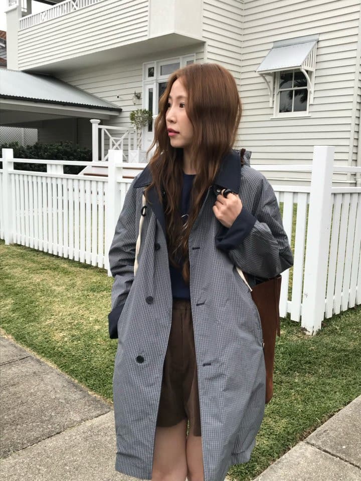 있음 선적 한국 chic 가을 새로운 작은 대중 디자인 센스 양성 및 음성 둘 착용 후드 바람막이 여성 코트 상세 이미지 22
