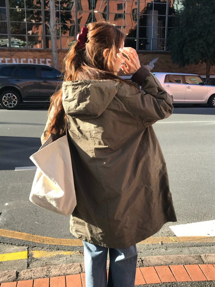 있음 선적 한국 chic 가을 새로운 작은 대중 디자인 센스 양성 및 음성 둘 착용 후드 바람막이 여성 코트 상세 이미지 38