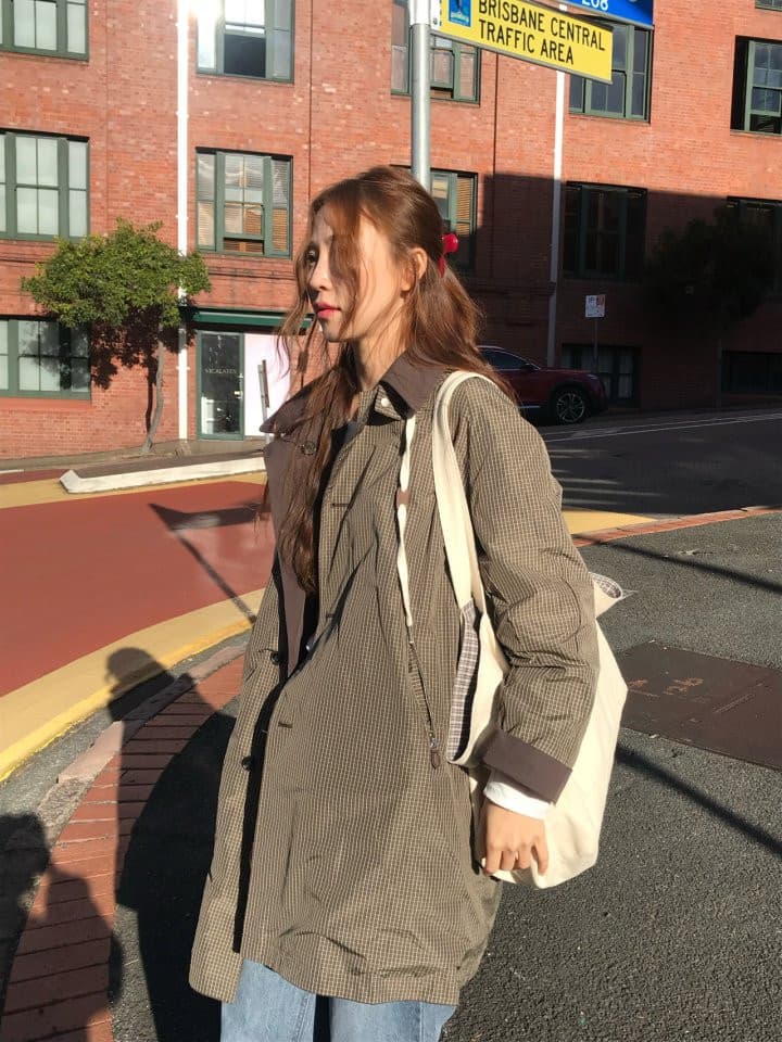 있음 선적 한국 chic 가을 새로운 작은 대중 디자인 센스 양성 및 음성 둘 착용 후드 바람막이 여성 코트 상세 이미지 41