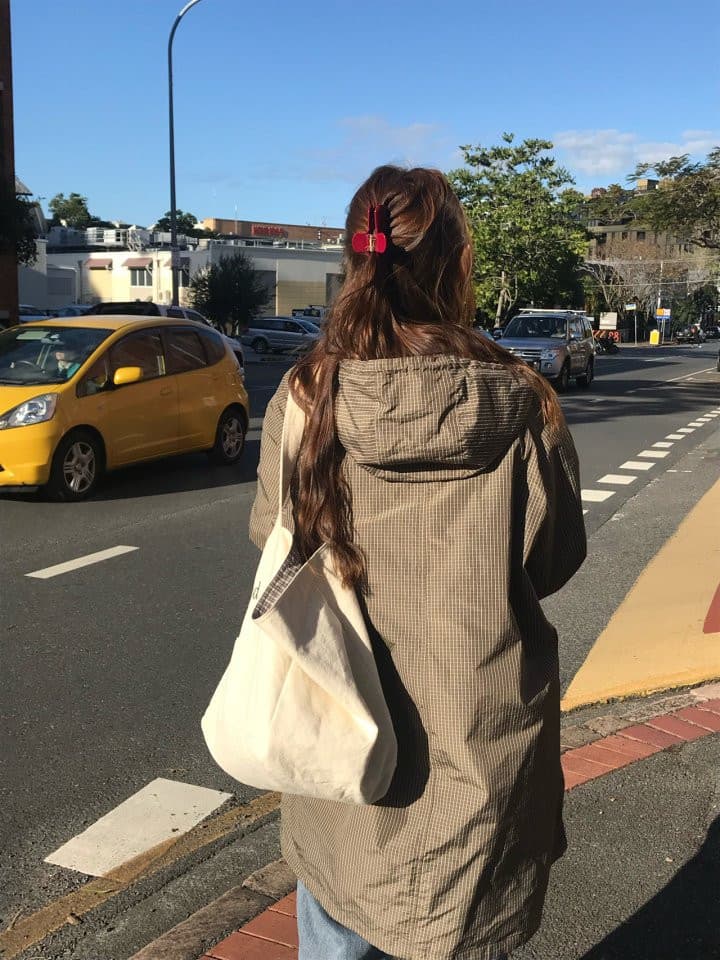 있음 선적 한국 chic 가을 새로운 작은 대중 디자인 센스 양성 및 음성 둘 착용 후드 바람막이 여성 코트 상세 이미지 42