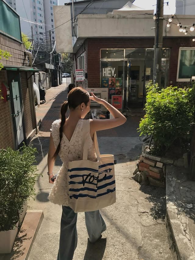 있음 선적 한국 동대문 레트로 무거운 작업 3 차원 자수 조끼 맨위 상세 이미지 11