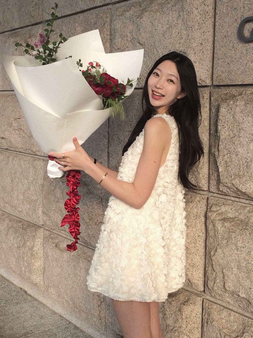 있음 선적 한국 동대문 레트로 무거운 작업 3 차원 자수 조끼 여성 드레스