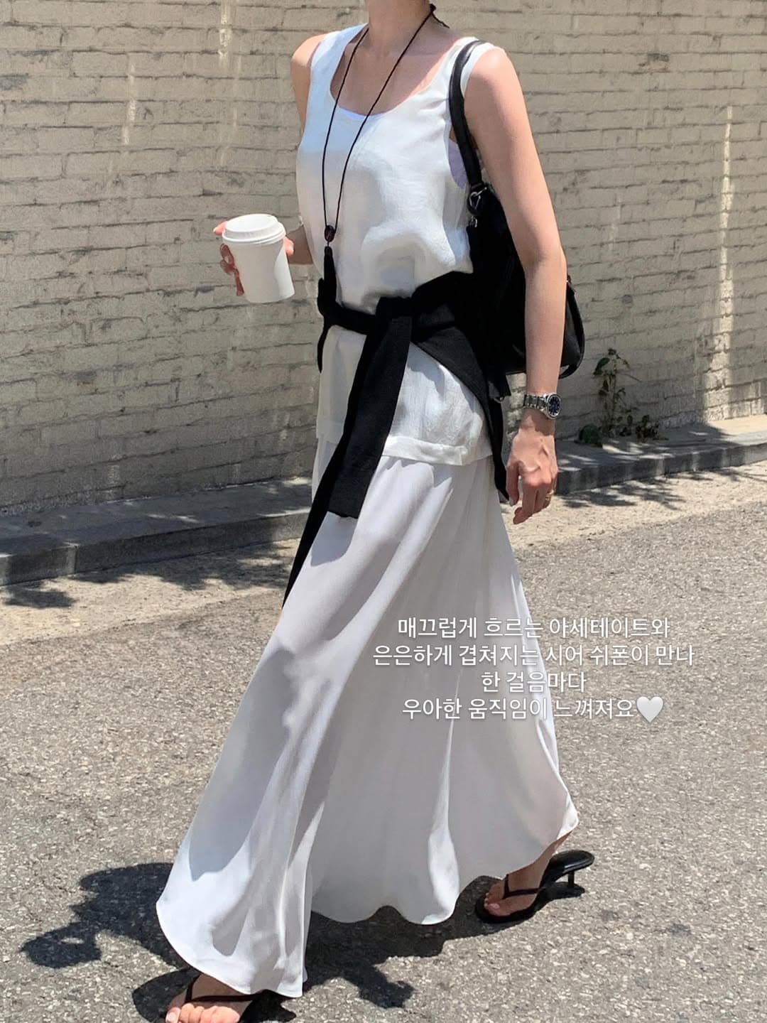있음 선적 한국 chic 여름 프랑스식 우아함 u 칼라 패치워크 디자인 루즈핏 캐주얼 조끼 여성 드레스 상세 이미지 4