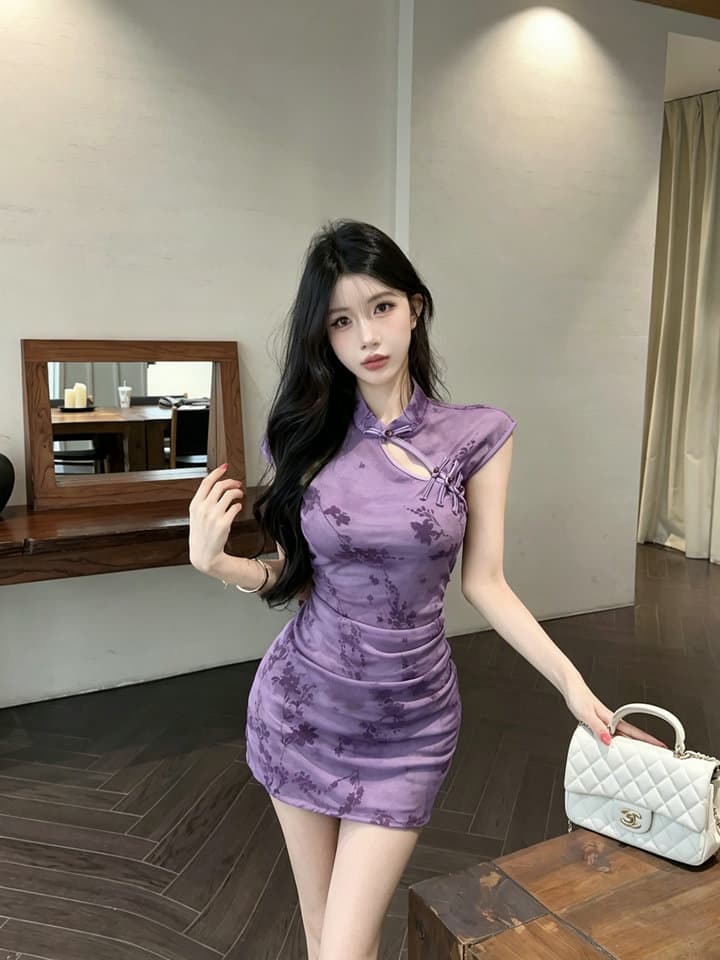 실사 2026 새로운 몸매 가꾸기 섹시함 레이스 타이트 스커트 쇼트 스타일 치파오 드레스 상세 이미지 19