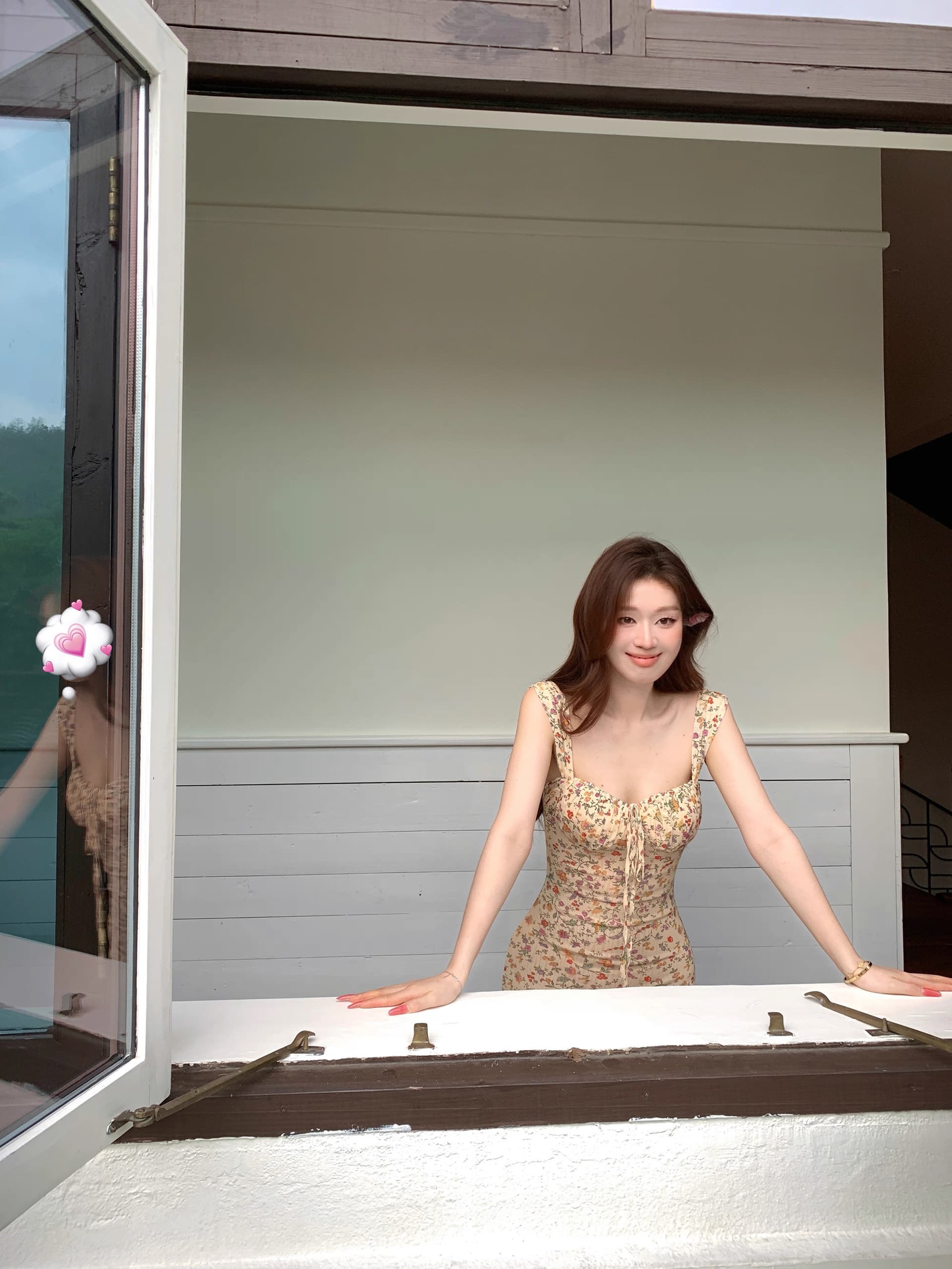 sya 크 사이 작은 웨스트 프랑스식 작은 꽃무늬 여성 드레스 여름 신축성 광장 칼라 허리 수축 길다 쇼트 스타일 슬립 드레스 머리카락 서클 상세 이미지 1