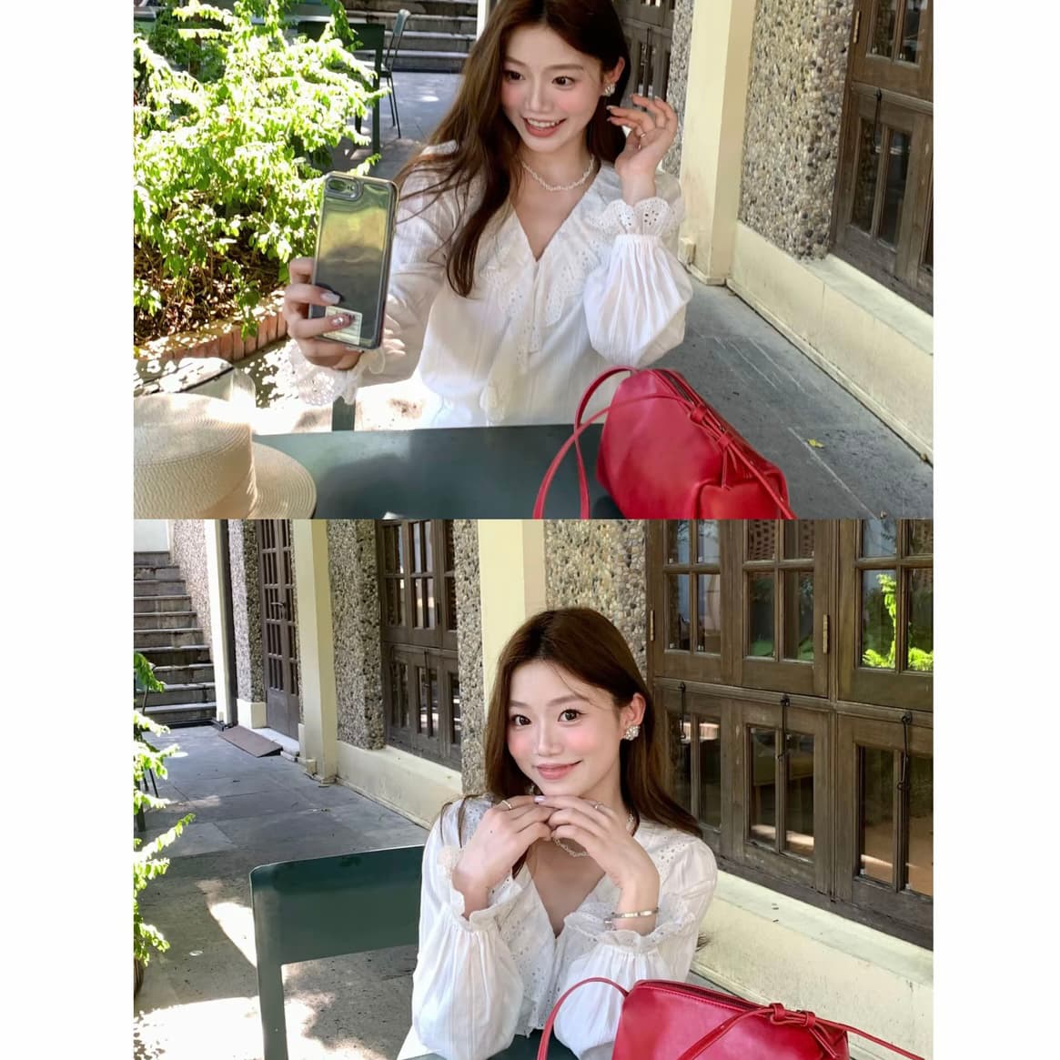 향기로운 백주 로맨스 한 부서 높음 지혜 부드러운 품격 절묘한 맨위 길이 반 스커트 세트 이미지 4