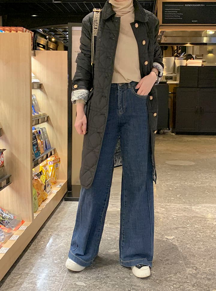 면 옷 여성 코트 한 부서 chic 가을 겨울철 새로운 프랑스식 품격 우아함 디자인 센스 폴로 칼라 중간 길이 코트 상세 이미지 5