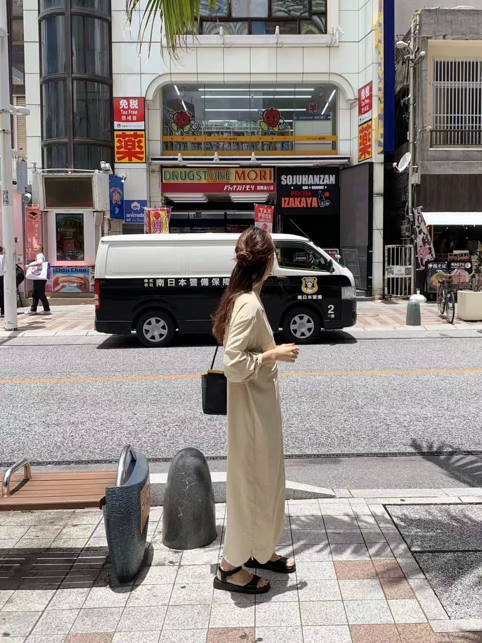 한국 스타일 루즈핏 미니멀리즘 느긋한 바람 더블 주머니 싱글 줄 버튼 긴팔 셔츠 드레스 상세 이미지 27