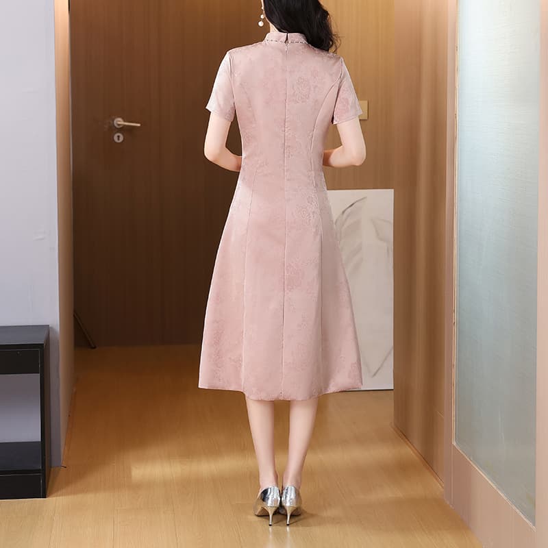 2026 새로운 결혼식 엄마 예복 고급 대기 안녕하세요. 시어머니 결혼 연회 로드 중 결혼 개선 치파오 이미지 5