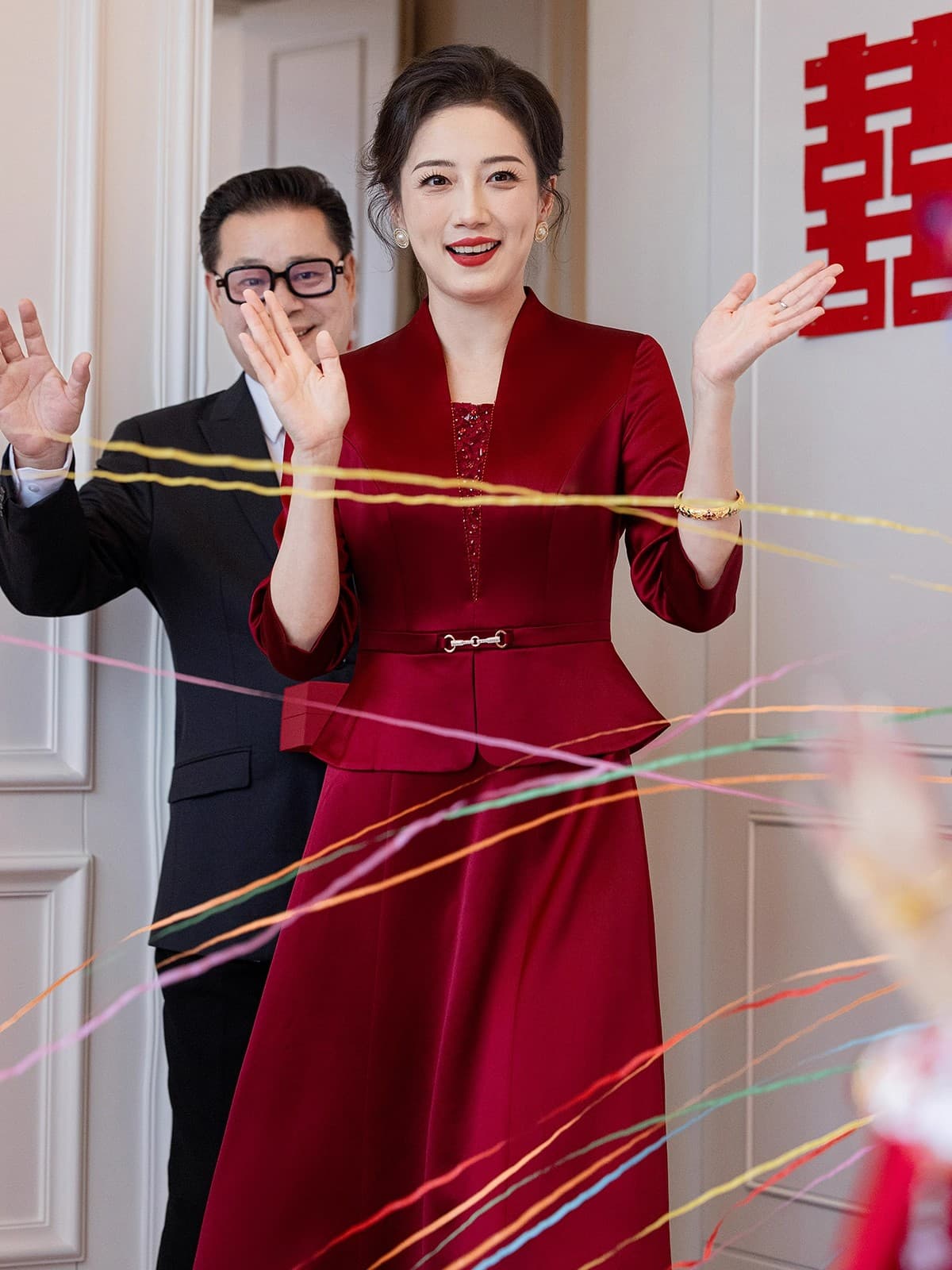 안녕하세요. 시어머니 결혼 연회 로드 중 2026 새로운 결혼 고급 엄마 토스트 예복 치파오 여성 드레스 이미지 5