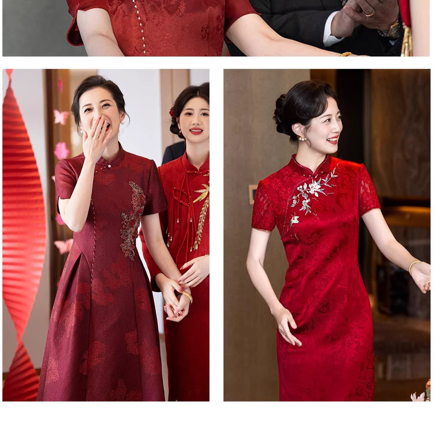 2026 새로운 고급 엄마 결혼 연회 예복 국풍 개선 안녕하세요. 시어머니 치파오 드레스 상세 이미지 11