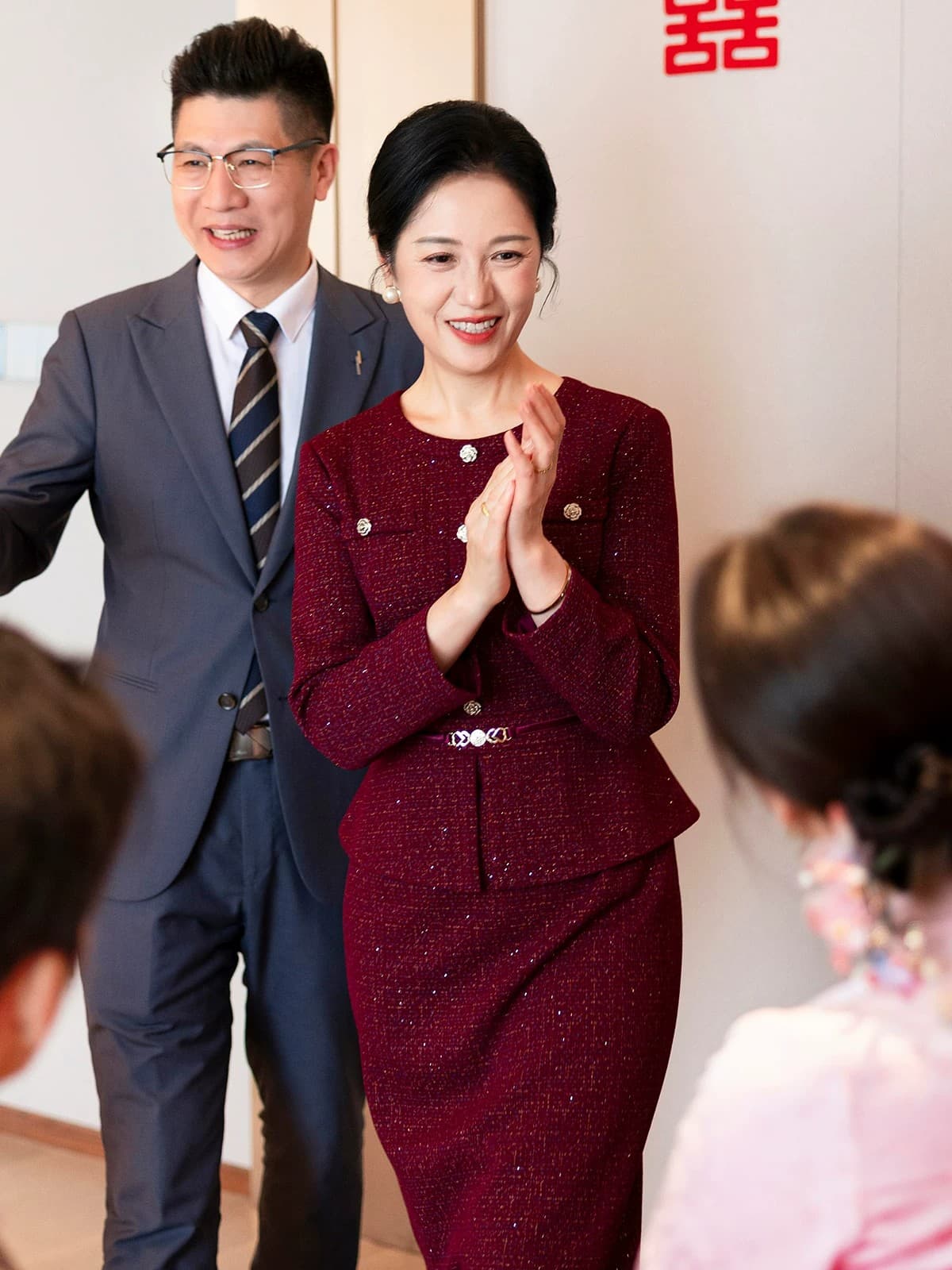 2026 가을 엄마 결혼 예복 보라색 연령 감소 안녕하세요. 시어머니 고귀한 결혼 연회 예복 치마 새로운 이미지 4
