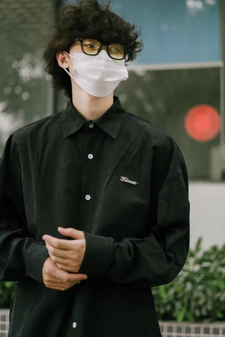 아메리칸 봄 가을 기타 단추 디자인 일본식 셔츠 남성과 여성 긴팔 새로운 다용도 셔츠 커플 같은 단락 재킷 상세 이미지 18