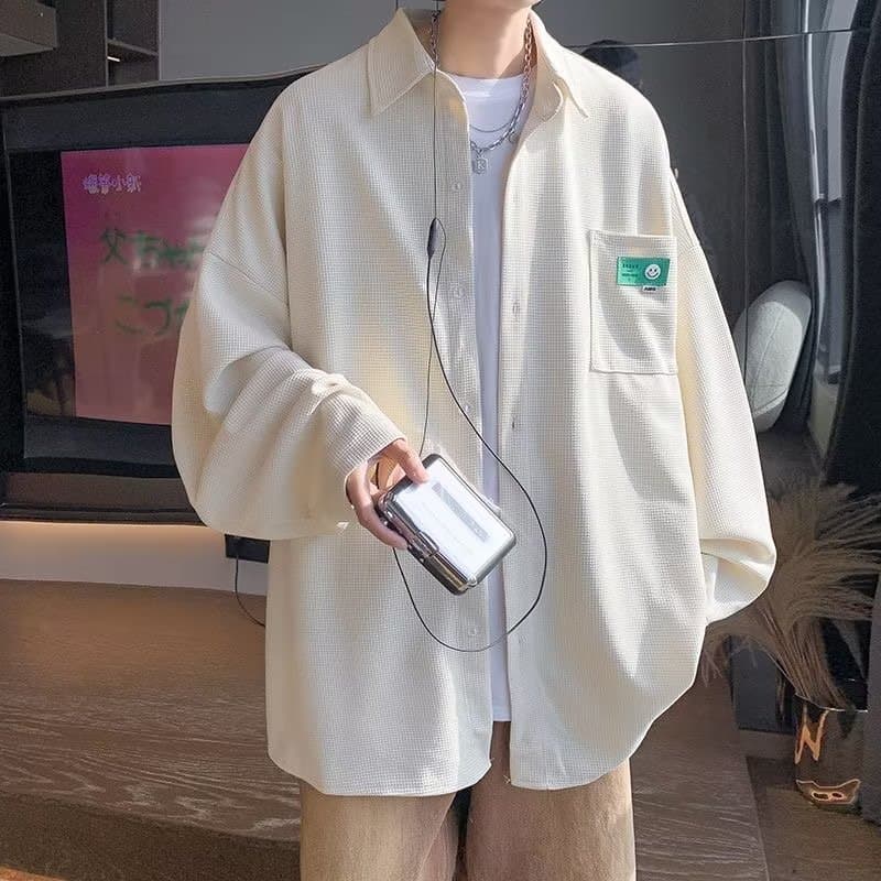 후아 남편 그리드 긴팔 셔츠 남성과 여성 봄 여름 가을 커플 캐주얼 트렌드 얇은 스타일 재킷 악당 잘 생긴 착용 가져 가라. 청소년 상세 이미지 6