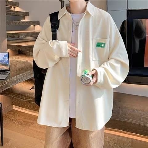 후아 남편 그리드 긴팔 셔츠 남성과 여성 봄 여름 가을 커플 캐주얼 트렌드 얇은 스타일 재킷 악당 잘 생긴 착용 가져 가라. 청소년 상세 이미지 9