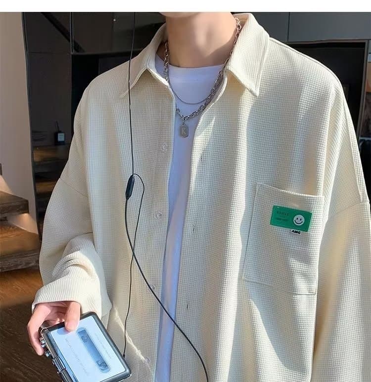 후아 남편 그리드 긴팔 셔츠 남성과 여성 봄 여름 가을 커플 캐주얼 트렌드 얇은 스타일 재킷 악당 잘 생긴 착용 가져 가라. 청소년 상세 이미지 28