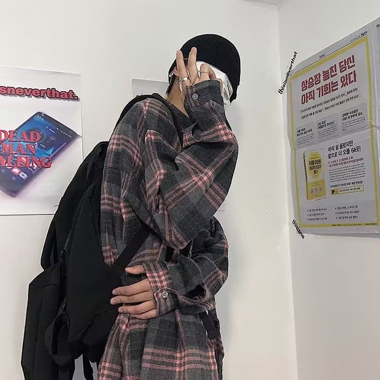 품격 남성과 여성 ins 트렌드 긴팔 셔츠 체크무늬 청춘 인기 일본식 미니멀리즘 하라주쿠 가을 새로운 트렌디 상세 이미지 11