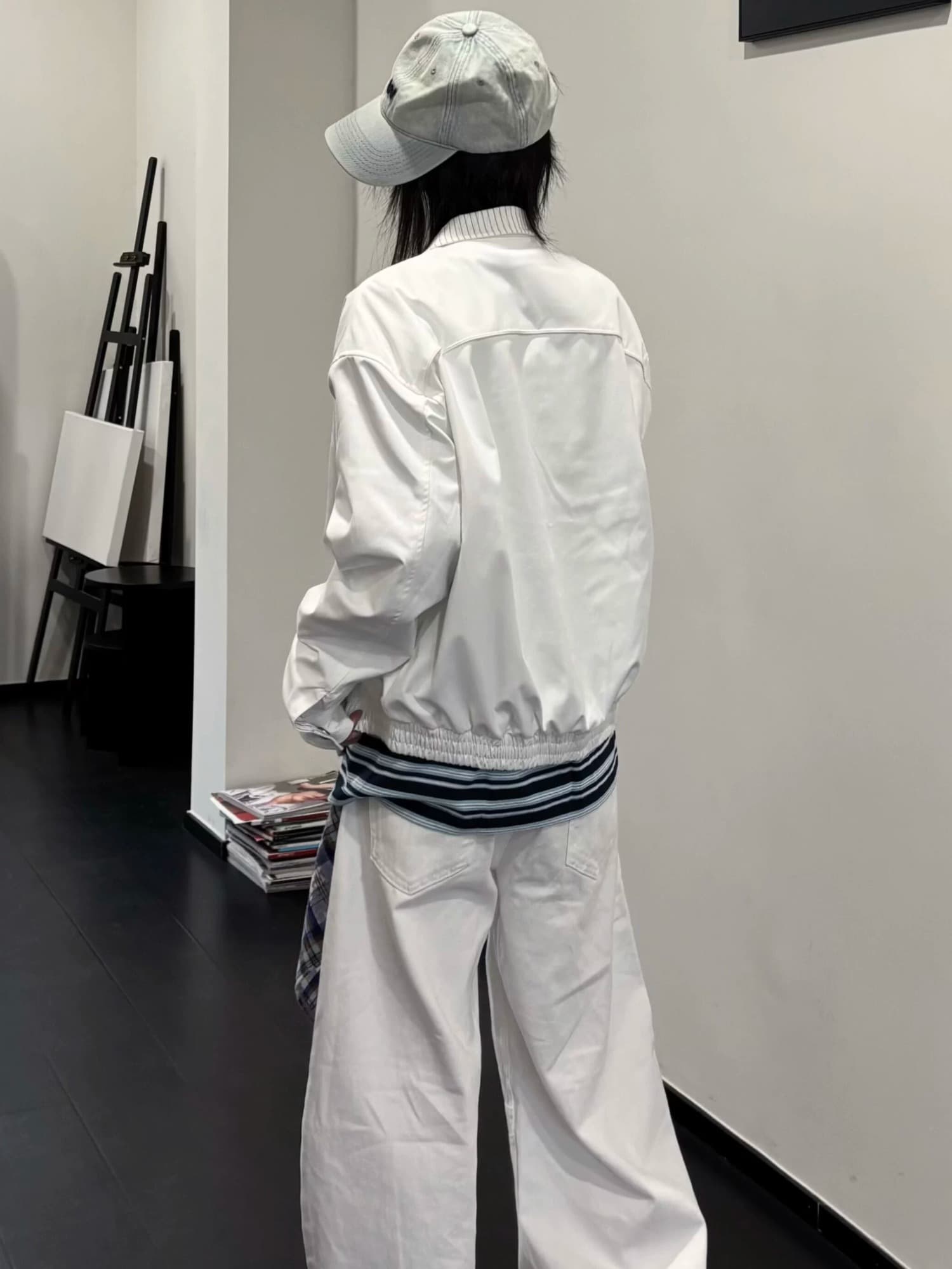 아메리칸 양면 착용 커플 해링턴 재킷 짧은 외투 오래된 돈 바람 출퇴근 미니멀리즘 다용도 새로운 남녀 맨위 상세 이미지 5