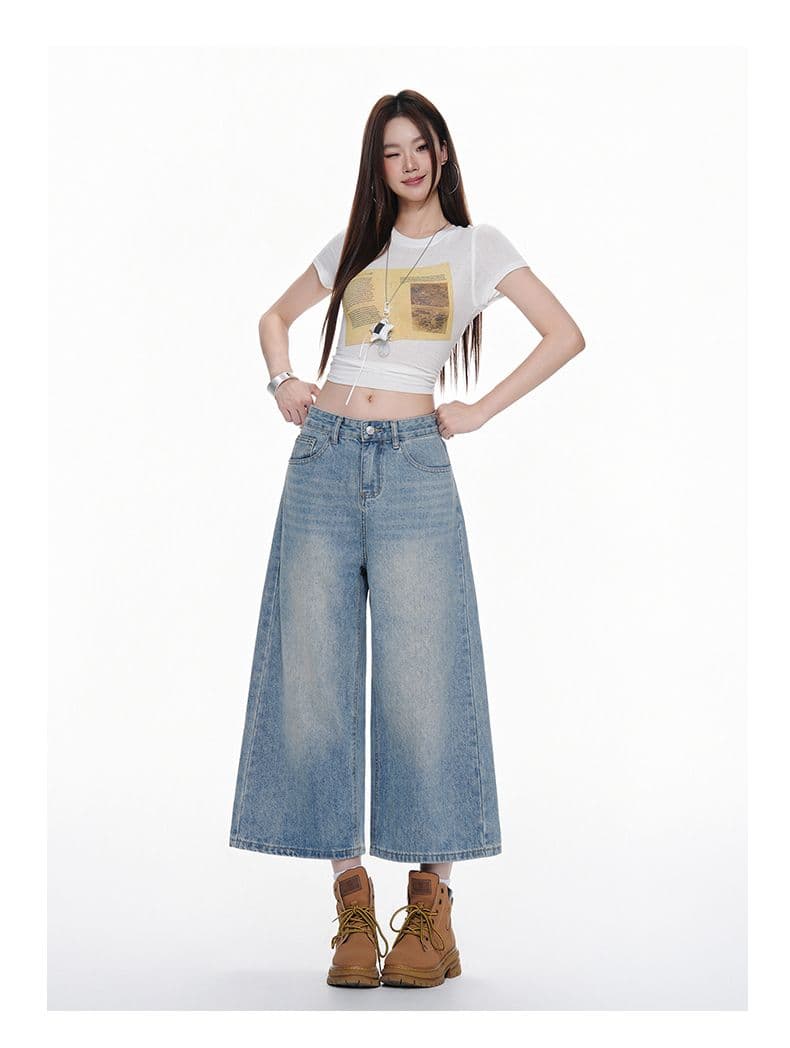 실사 여름 새로운 하늘색 얇은 스타일 8 점 청바지 여성 스트레이트 캐주얼 루즈핏 슬림해 보이는 다용도 바지 상세 이미지 10