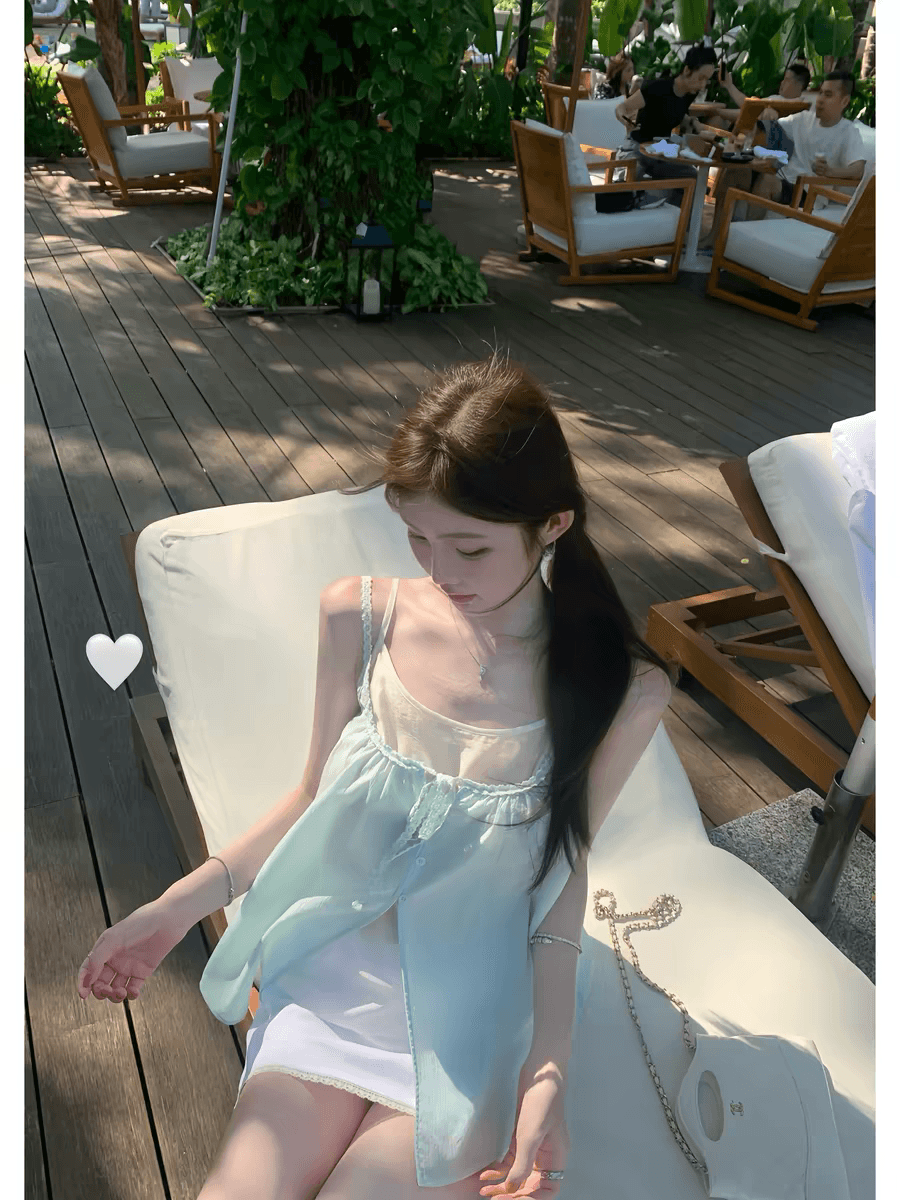화이트 워터 여성 아마 펄럭 이는 바지 축소 Pleat 펌프 로프 와이드 레깅스 바지 여름 디자인 센스 루즈핏 느긋한 바람 캐주얼 치마바지 상세 이미지 5